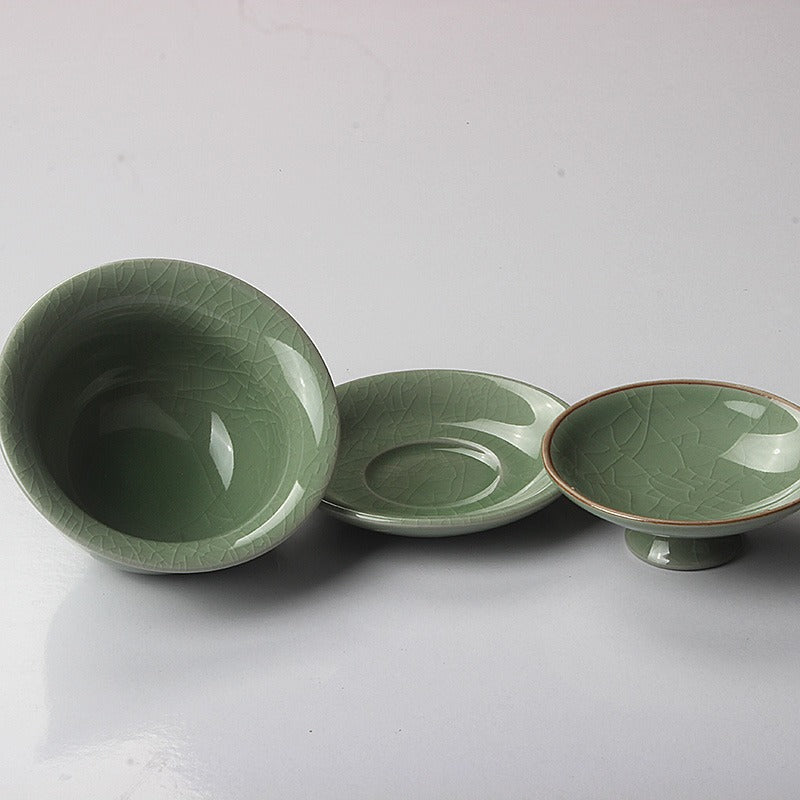 Longquan Celadon Ice Crack Gaiwan, 160ml Porcelain
