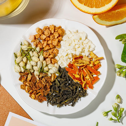 Jasmine Orange Fruit Tea Bags Chinese Flower Blend