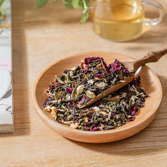 White Grape Rose Jasmine Green Tea Bags | Floral Fruit Tea Blend