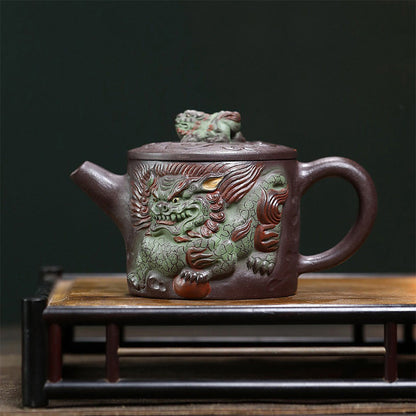 Teapot Purple Clay Kirin Hanwa – 280ml Zisha Gift