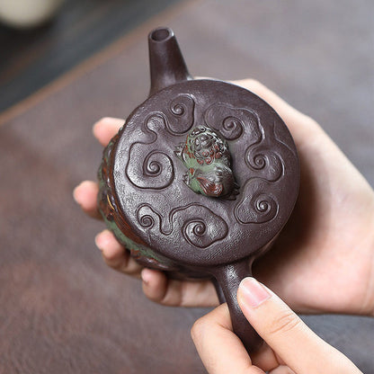 Teapot Purple Clay Kirin Hanwa – 280ml Zisha Gift