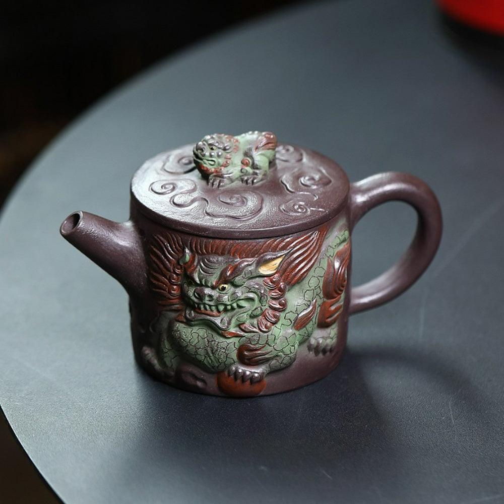 Teapot Purple Clay Kirin Hanwa – 280ml Zisha Gift