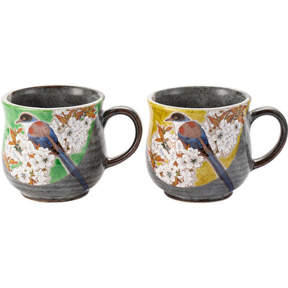 Kutani-yaki Cherry Blossoms & Birds Tea Cup
