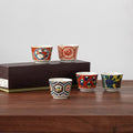 Kutani Porcelain Tea Cup Set of 5 | Five Pattern Gift Set