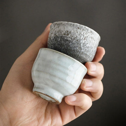Tea Cup Set of 5 Wango-Yaki Pottery Japanese 90ml