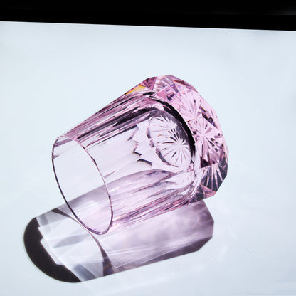 Artisan Whiskey Glass Edo Kiriko Kage-Hana Vertical Cut Crystal | Japanese Glassware