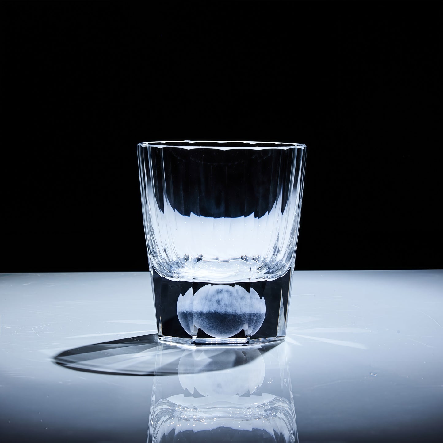 Whiskey Glass Tsukikage Moon – Edo Kiriko Handcrafted Crystal