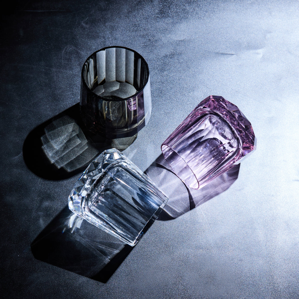 Artisan Whiskey Glass Edo Kiriko Kage-Hana Vertical Cut Crystal | Japanese Glassware