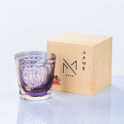 Whiskey Glass Murasaki Tora | Handcrafted Edo Kiriko Crystal