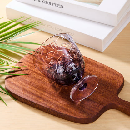 Sake Glass Sakura Nami Slim Goblet | Edo Kiriko Cherry Blossom Wave