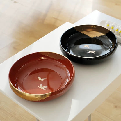 Japanese Lacquer Bowl | Crane Yamanaka Shikki Handcrafted Resin Bowl
