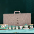 Enamel Porcelain Gaiwan Tea Set | Magpie Peach Blossom