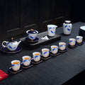 Hand-Painted Goldfish Porcelain Chinese Tea Set | 25-Piece Gongfu Tea Gift