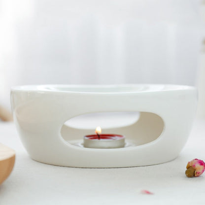 Porcelain Candle Teapot Warmer | Tea Warmer Stand for Teapot & Mug