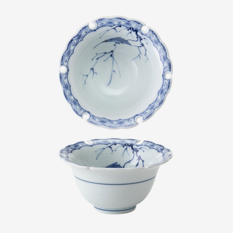 Japanese Ceramic Plate – Arita Ware Edanagi Blue Bird