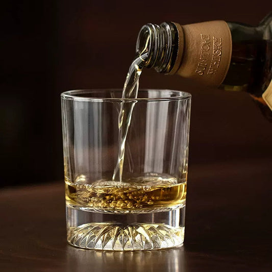 Whiskey Glass Set of 6 | Glacier Wide-Bowl Japanese Tumblers