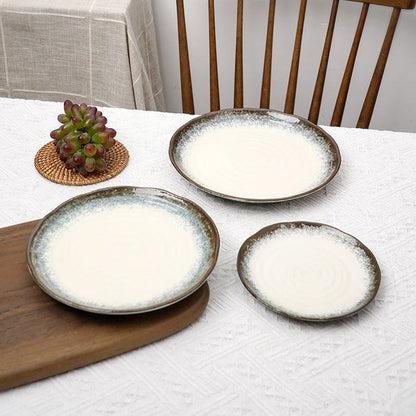 Ceramic Plate | Japanese Mino Ware Kiln-Altered Handcrafted Dinner Plate
