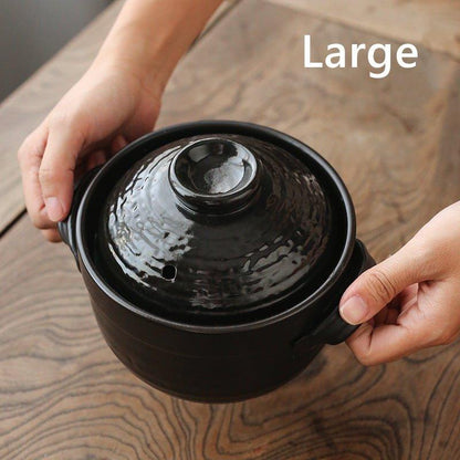 Clay Pot Mini Earthenware Cooking Pot Single Serving Japanese Donabe Soup Stew Rice Pot Small Claypot