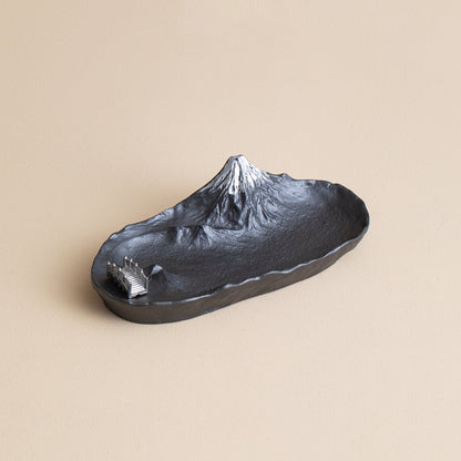 Incense Holder Mount Fuji Tin | Sakasa Fuji Handcrafted