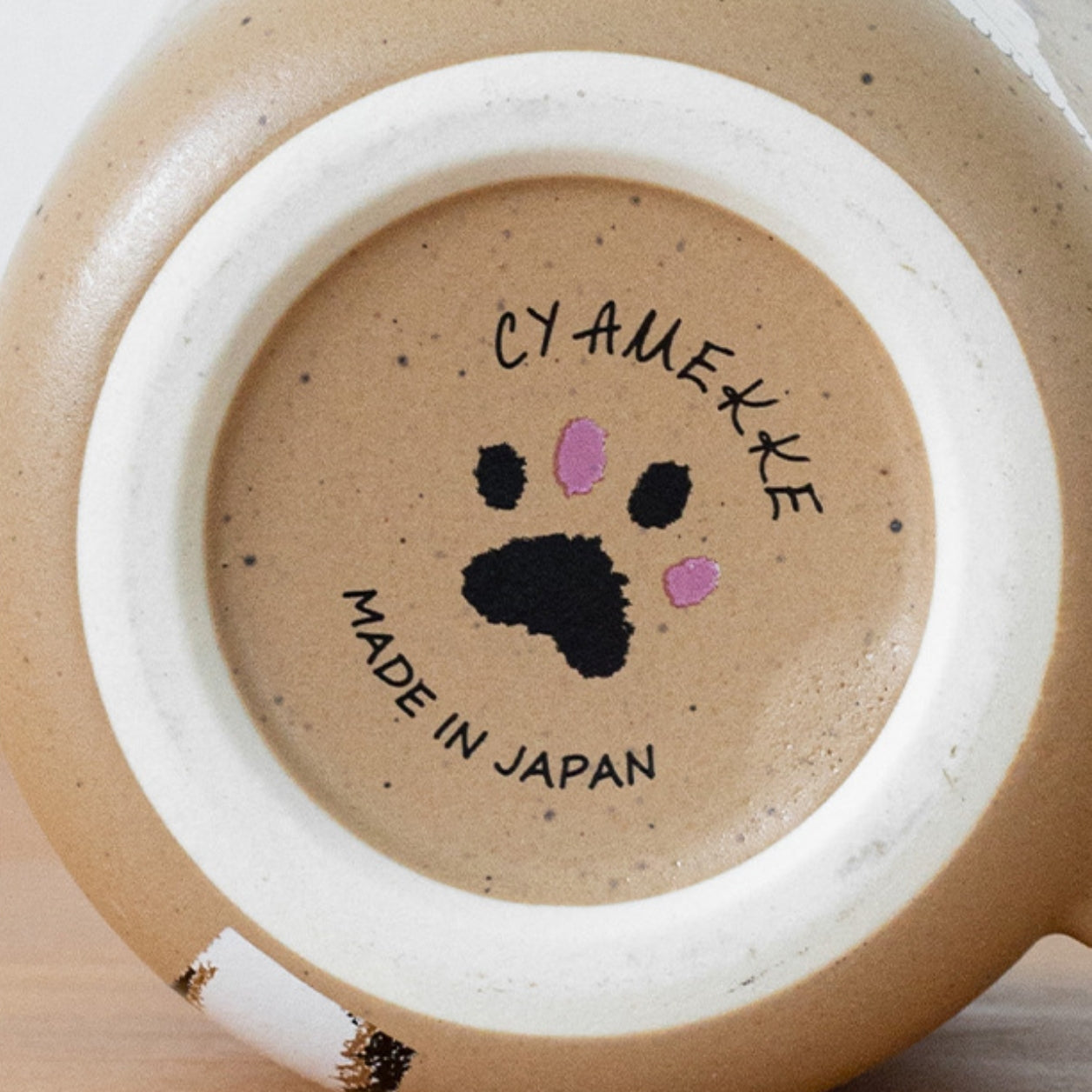 Ceramic Mug | Japanese Mino Ware Neko Cat Handcrafted Coffee Tea Cup