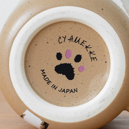Ceramic Mug | Japanese Mino Ware Neko Cat Handcrafted Coffee Tea Cup