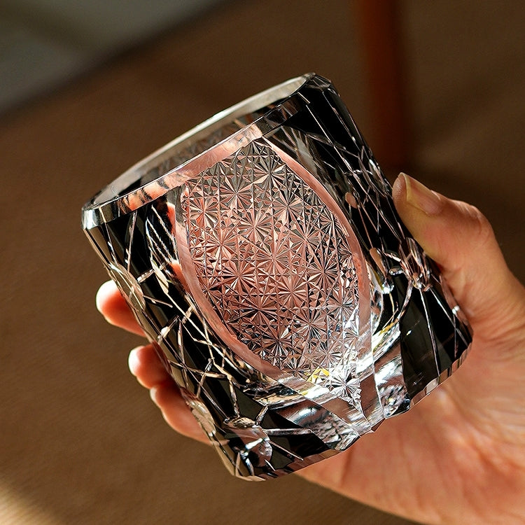 Crystal Whiskey Glass Night Jewel | Edo Kiriko Handcrafted Barware
