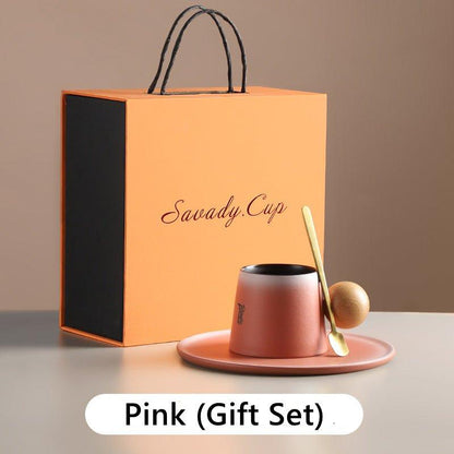 Ceramic Coffee Cup Set Thai Style | Cup Saucer & Teaspoon