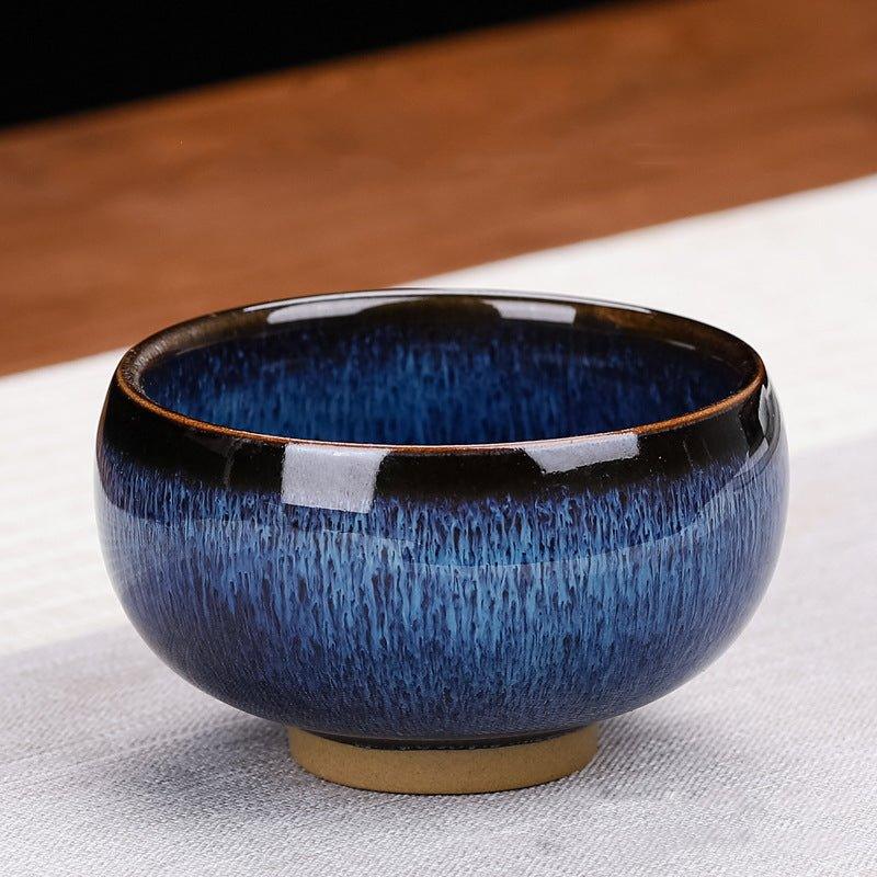 Kung Fu Tea Cups Set of 5 Ceramic Gloss Glazed Gongfu Teacup