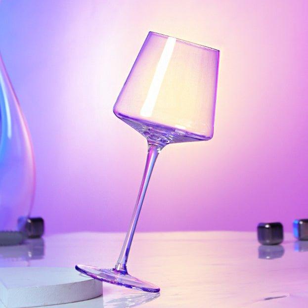 Burgundy Wine Glass – Minimalist Crystal Large Bowl Stem