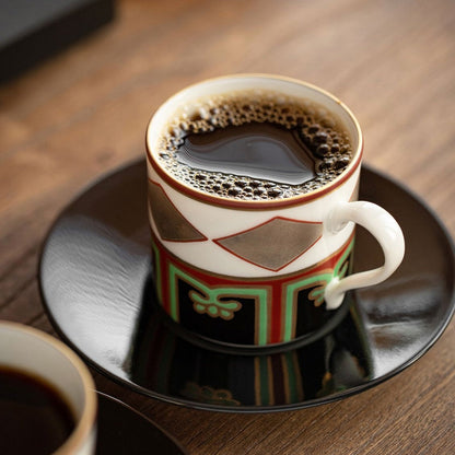 Japanese Couple Tea Cup Set – Mino Ware Gold Silver Diamond