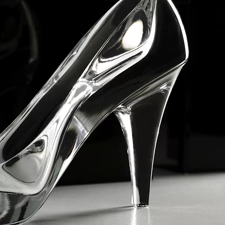 Crystal Slipper Ornament Bohemia Czech Crystal Glass Cinderella Shoe Figurine Collectible Home Decor Gift