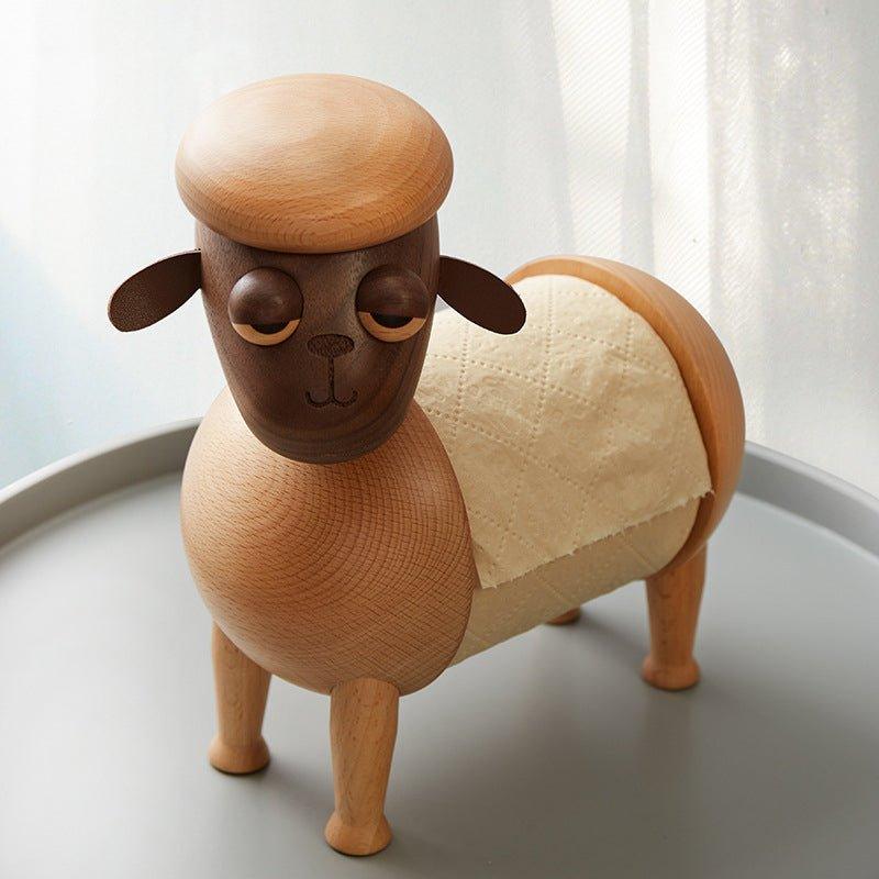 Toilet Paper Holder Wood Animal Shape Adjustable Handcrafted