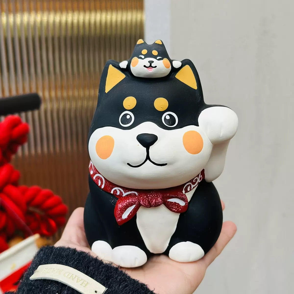 Japanese Shiba Inu Ceramic Coin Bank – Lucky Festive Gift