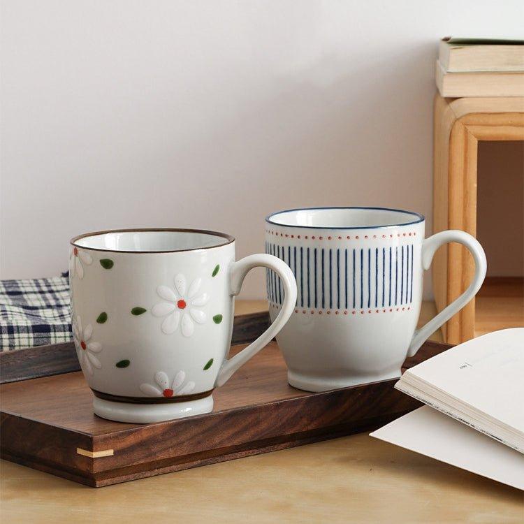 Tea Cup | Japanese Hand-Painted Ceramic Glazed Nature Design Teacup