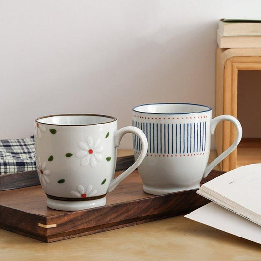 Tea Cup | Japanese Hand-Painted Ceramic Glazed Nature Design Teacup