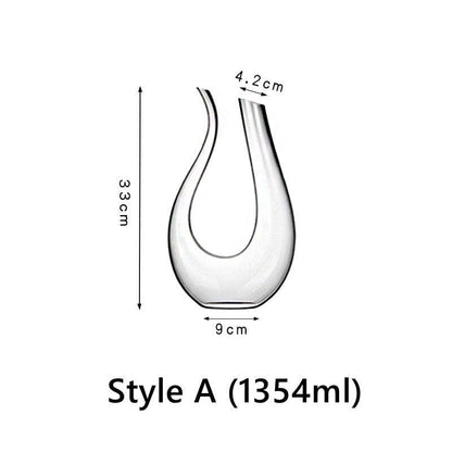 Wine Decanter Glass Aerating Decanter Abstract Design Modern Tabletop Carafe for Red Wine