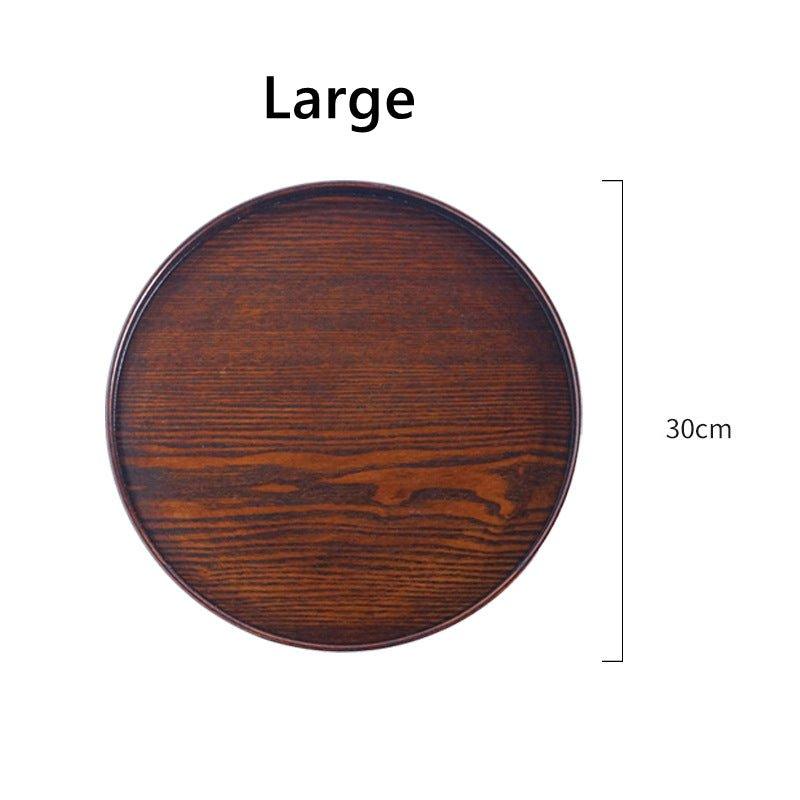 Willow Wood Tray Japanese Circular Round Serving Small Medium Large Moon