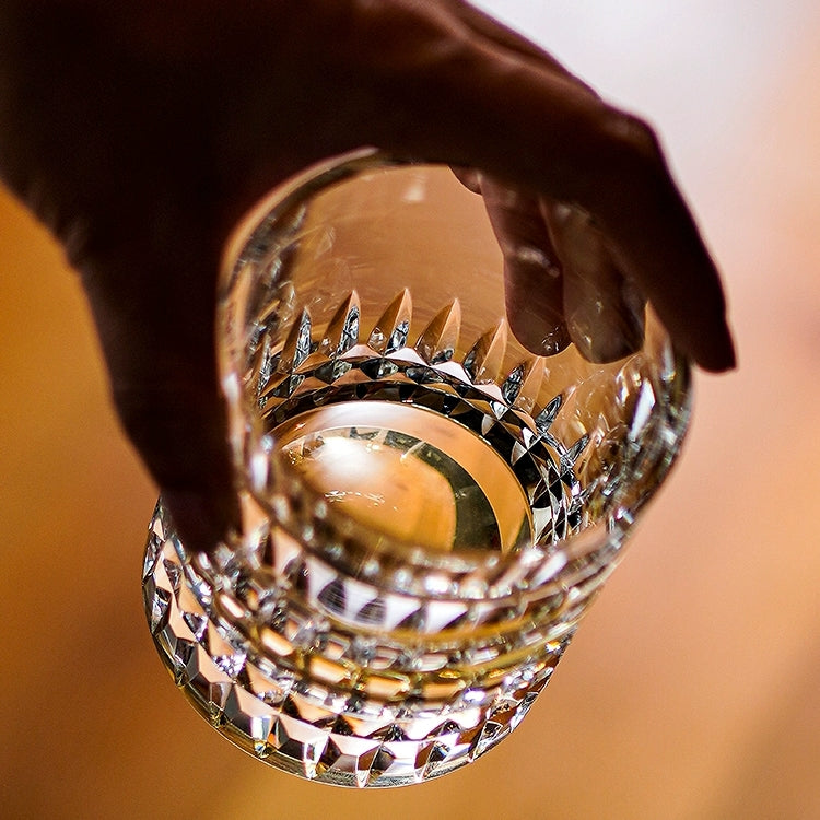 Whisky Glass Edo Kiriko Crystal Royale – Hand-Cut Japanese Tumbler with Wooden Box | Crystal, Sakura & Emerald