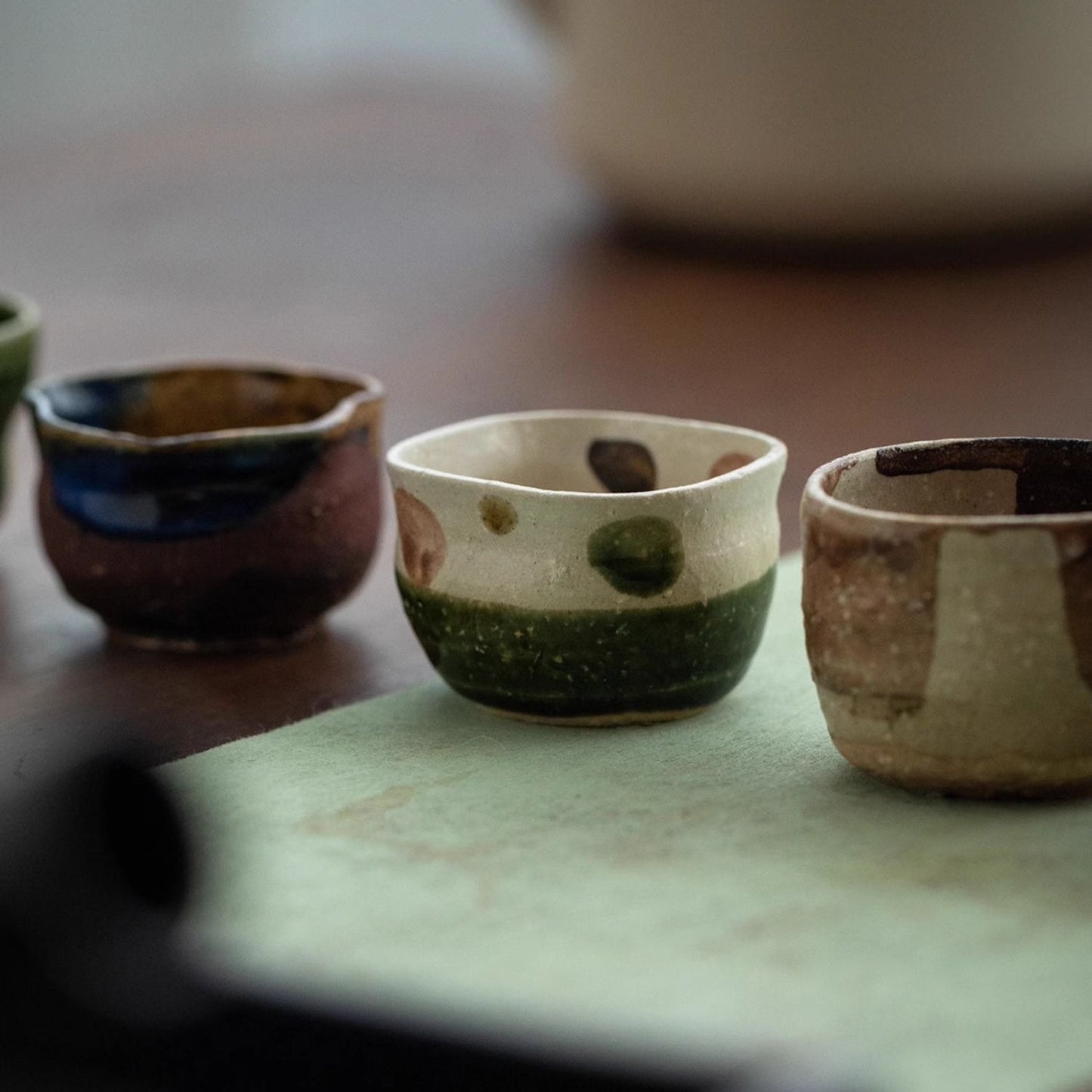 Ceramic Tea Cup Set of 5 – Mino Ware No-no-Shuukaku Harvest