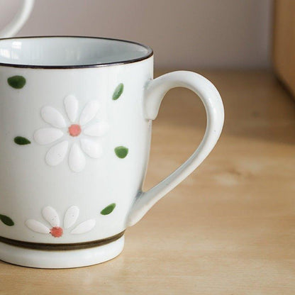 Tea Cup | Japanese Hand-Painted Ceramic Glazed Nature Design Teacup