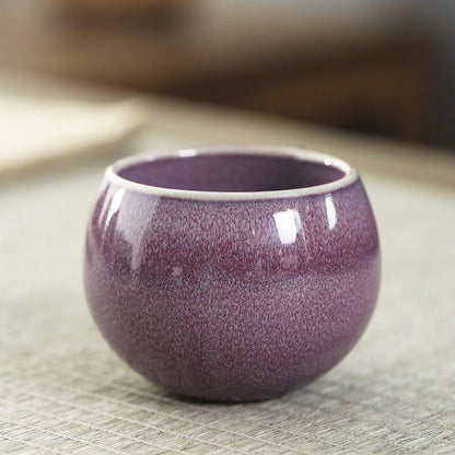 Ceramic Tea Cup Set of 5 – Handcrafted Rounded Teacups