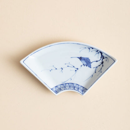Japanese Ceramic Plate – Arita Ware Edanagi Blue Bird