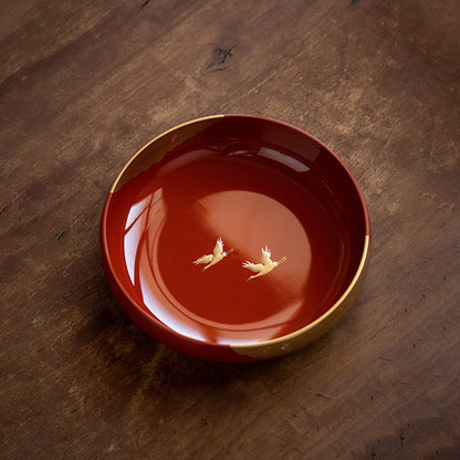 Japanese Lacquer Bowl | Crane Yamanaka Shikki Handcrafted Resin Bowl