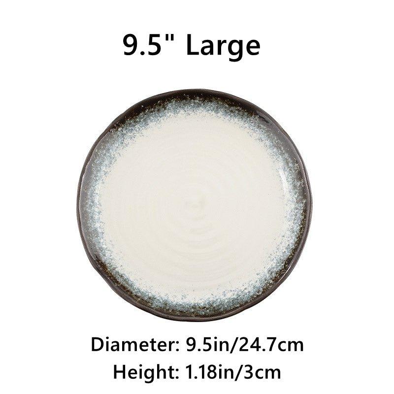 Ceramic Plate | Japanese Mino Ware Kiln-Altered Handcrafted Dinner Plate