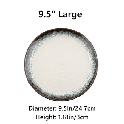 Ceramic Plate | Japanese Mino Ware Kiln-Altered Handcrafted Dinner Plate