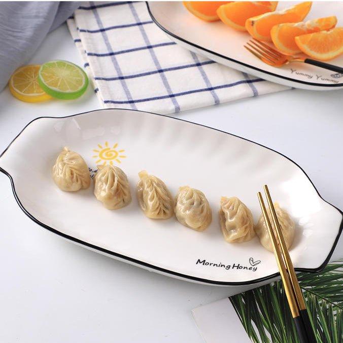 Ceramic Breakfast Plate – Cute Illustrated Honeymoon Gift