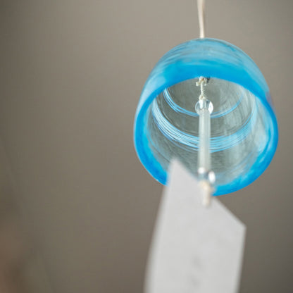 Glass Wind Chime Handcrafted Japanese Aderia Hand-Blown Hand-Painted Furin Home Decor Gift Made in Japan
