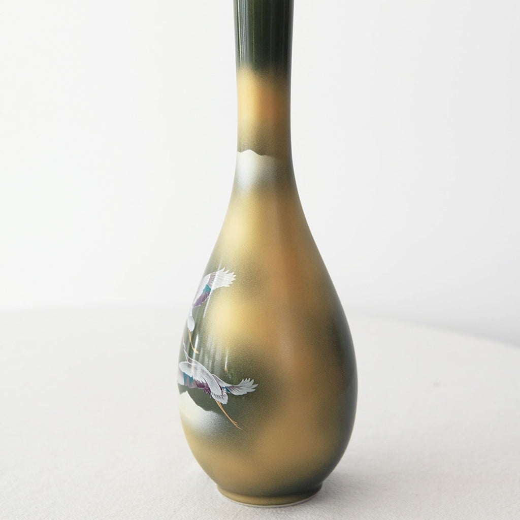 Japanese Ceramic Vase – Kutaniyaki Cloud Landscape Collection