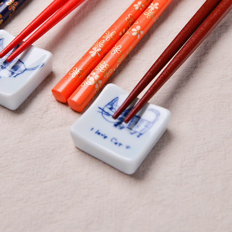 Chopsticks Set of 5 | Rainbow Sakura Handcrafted Wooden Chopsticks
