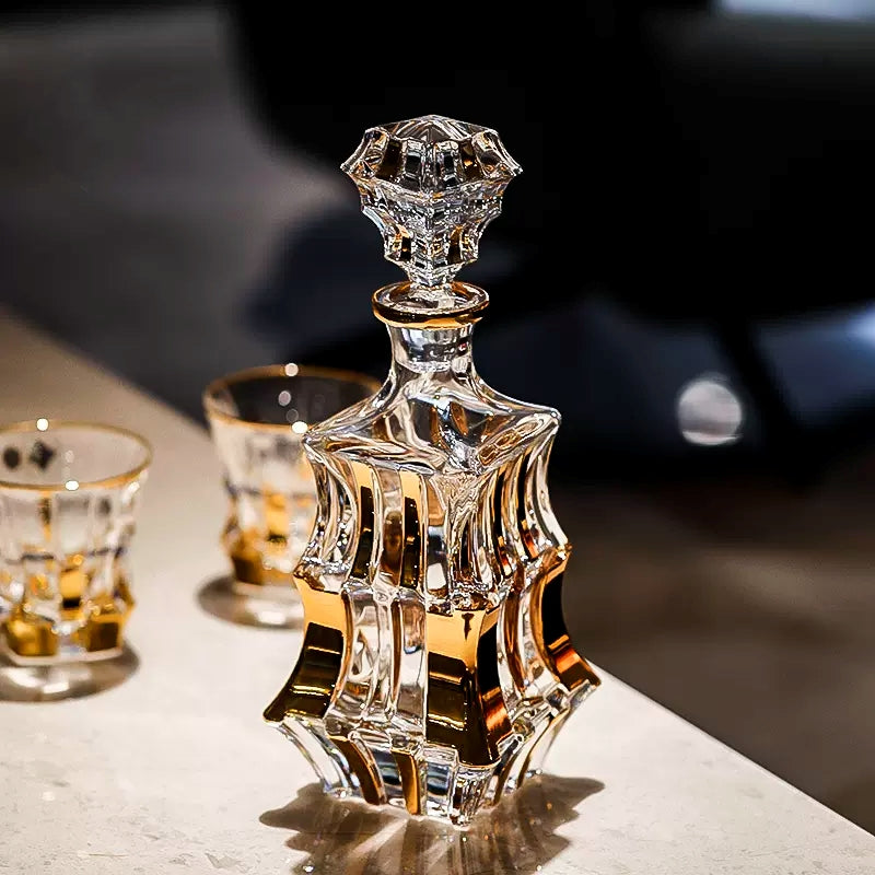 Crystal Whisky Decanter Set – Bohemia Royal Bohemian Glass